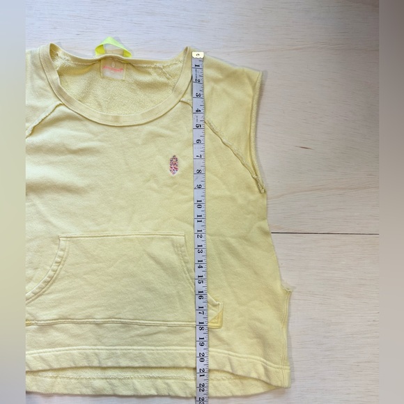 Free People Maui Muscle Starfruit pastel yellow oversized top size XS - Picture 5 of 9